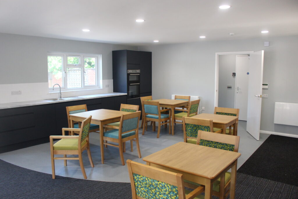 The communal room at West Bow House